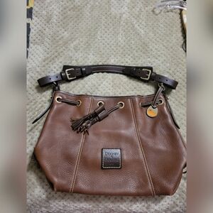 Vintage Dooney & Bourke Brown Leather Shoulder Bag